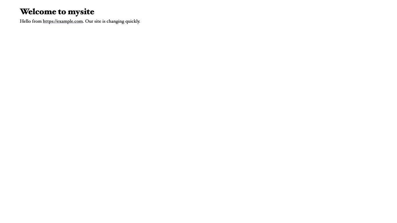 Screen shot of Informer theme with header, nav, aside, and footer suppressed