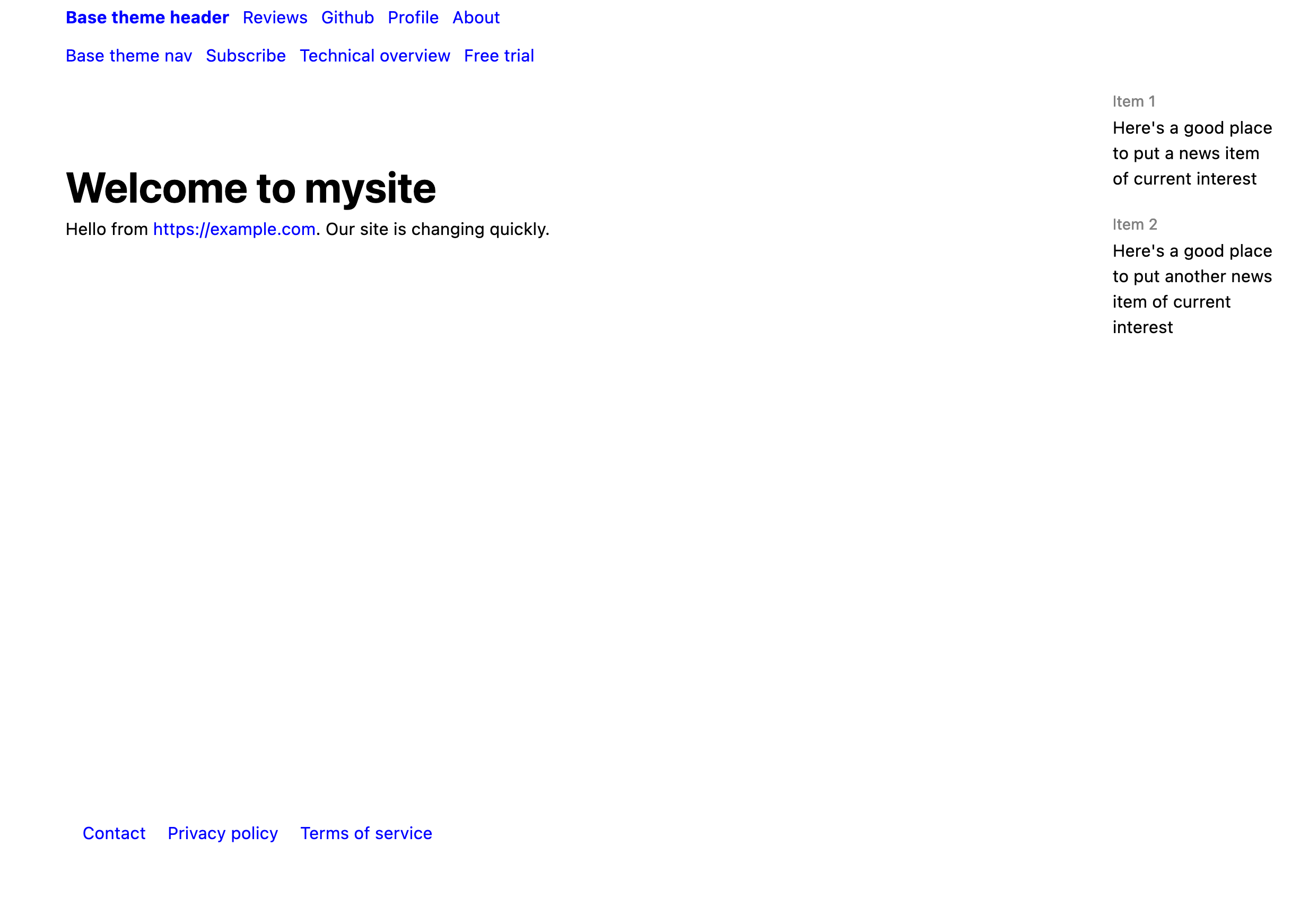 Screenshot of PocoCMS Base theme