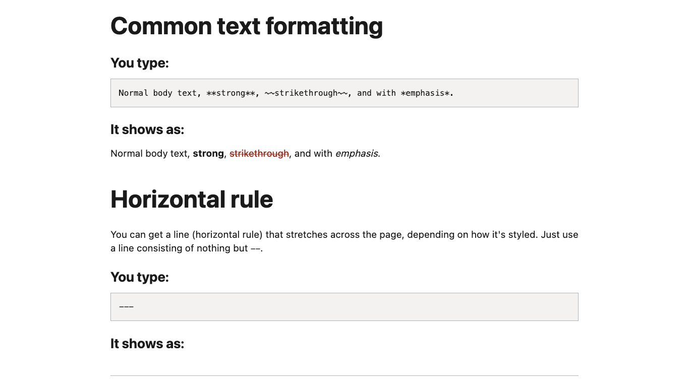 Full document showing all features of GD.css