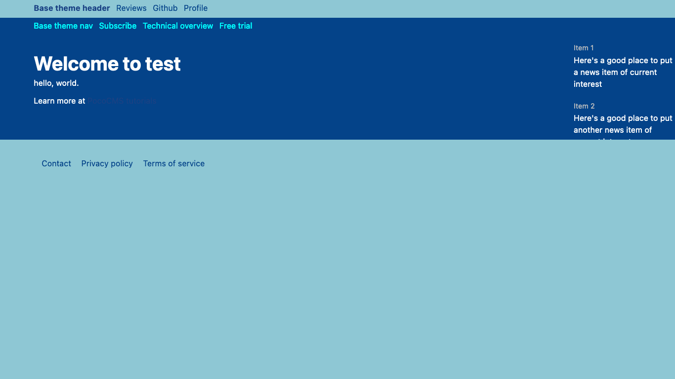 Screenshot of first cut at improved dark theme